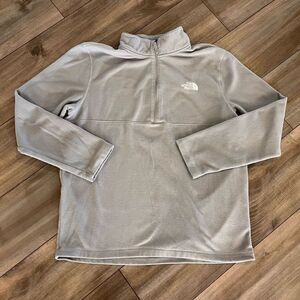 North Face Grey Casual Fleece Pullover Men Large